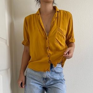 Mustard Yellow Button Shirt